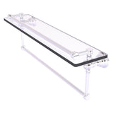 Allied Brass Carolina Polished Chrome 1-Tier Brass Wall Mount Bathroom Shelf with Towel Bar, 22 x 7.4 x 5 in.