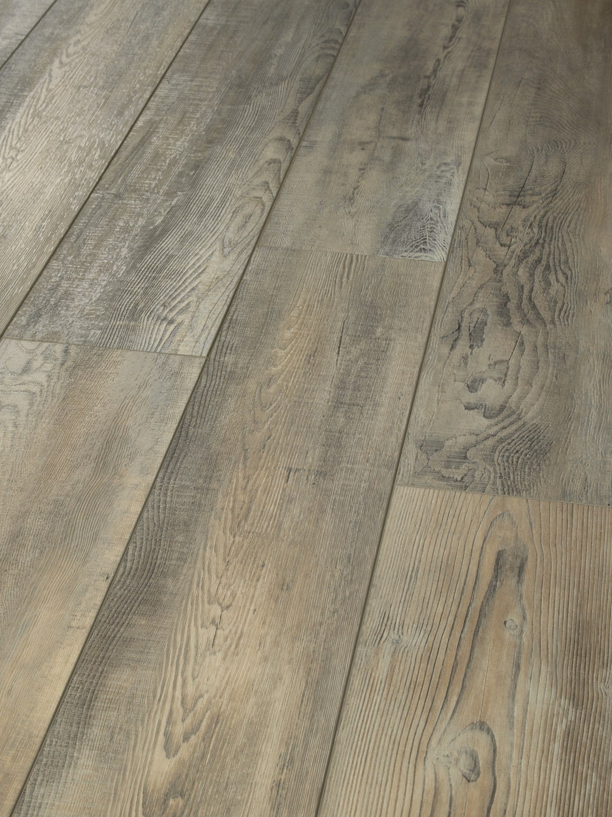 Shaw (Sample) Parallax HD Plus Timeless Gray Wood Look 20-mil Waterproof Interlocking or Glue Down Luxury Vinyl Plank