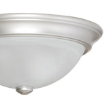 Project Source 2-Pack 13-in Satin Nickel Traditional Flush Mount Light