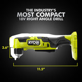 RYOBI ONE+ HP 18V Brushless Cordless Compact 3/8 in. Right Angle Drill (Tool Only)