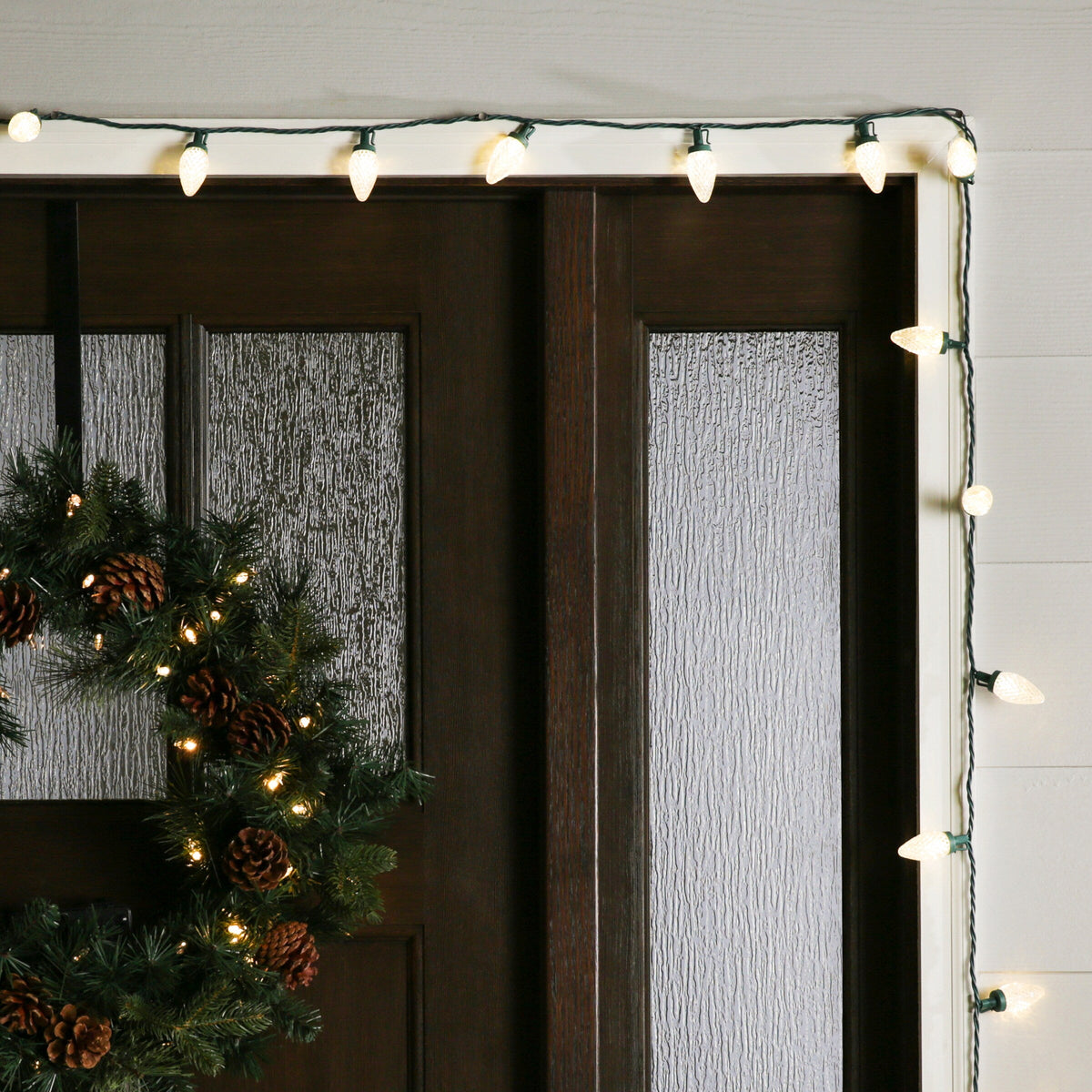 GE StayBright 75-Count 37-ft Warm White LED Plug-In Christmas String Lights