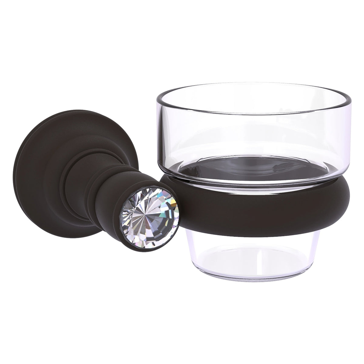 Allied Brass Carolina Crystal Oil Rubbed Bronze Brass Bath Accessory Set