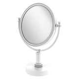 Allied Brass 8-in x 15-in Matte White Double-Sided Magnifying Countertop Vanity Mirror