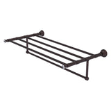 Allied Brass Carolina Crystal Collection 36-in Towel Shelf with Integrated Towel Bar in Antique Bronze