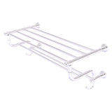 Allied Brass Carolina Collection 30-in Towel Shelf with Double Towel Bar in Polished Chrome