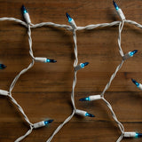 GE String-A-Long 300-Count Blue Incandescent Icicle Christmas Lights, Constant-On, Plug-In, White Wire, 13.2-ft Lighted Length