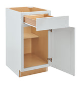 Diamond NOW Arcadia 15-in W x 35-in H x 23.75-in D White 1-Drawer Base Fully Assembled Cabinet (Recessed Panel Shaker Style)