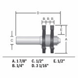 Bosch 1-7/8-in Carbide-Tipped Tongue and Groove Router Bit
