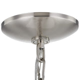 Project Source Fallsbrook 3-Light Brushed Nickel Traditional Chandelier with Etched Glass