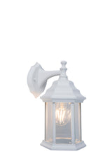 Project Source Henfield 11.81-in H Matte White Outdoor Wall Lantern, Medium Base (E-26)