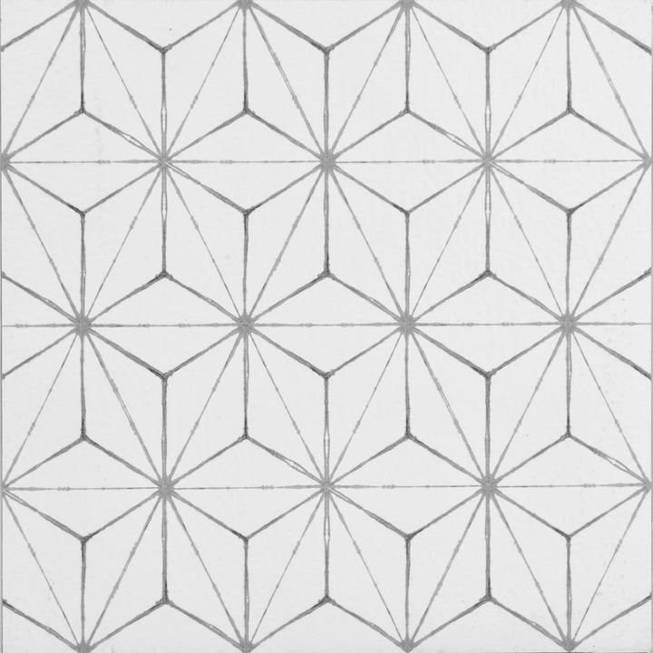FloorPops Kikko 20-Piece 12-in x 12-in White Peel-and-Stick Vinyl Floor Tile (20-sq ft)