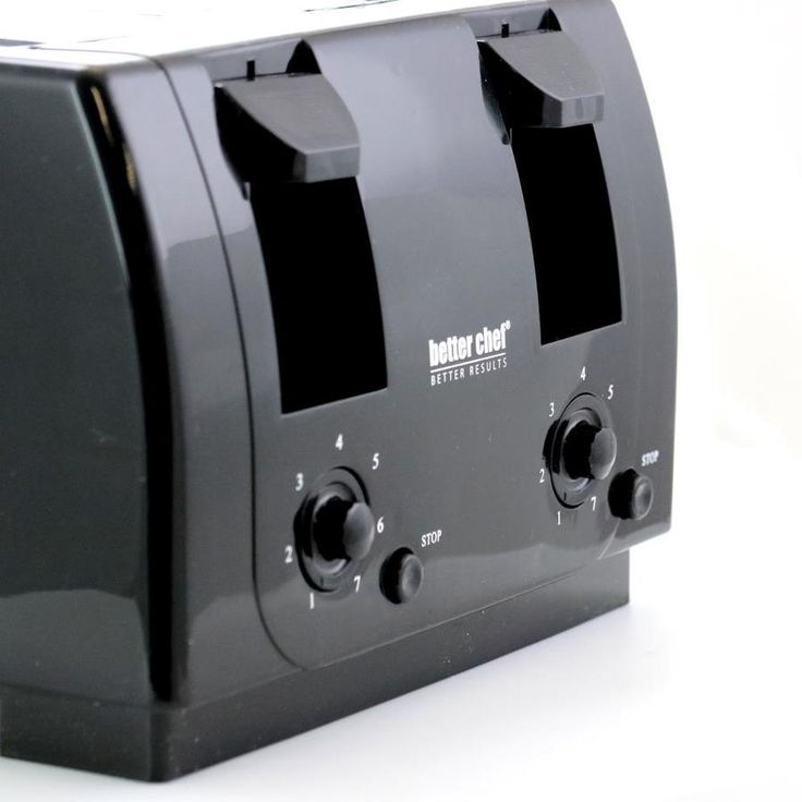 Better Chef 4-Slice Black 100-Watt Toaster