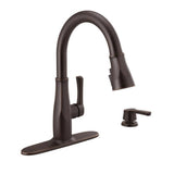 Owendale Single-Handle Pull-Down Sprayer Kitchen Faucet with ShieldSpray Technology in Champagne Bronze - Super Arbor