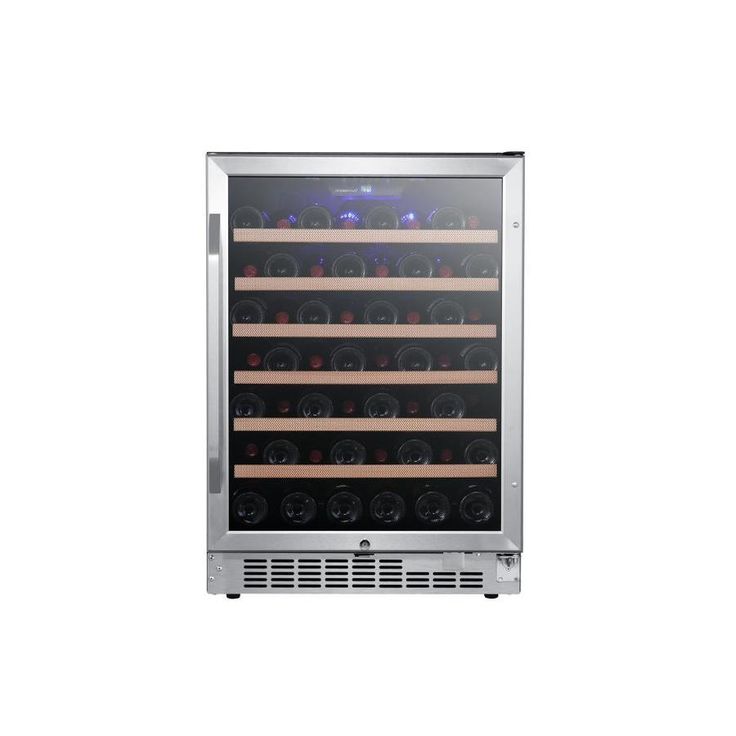 EdgeStar 53-Bottle Capacity Stainless Steel Built-In/Freestanding Wine Chiller
