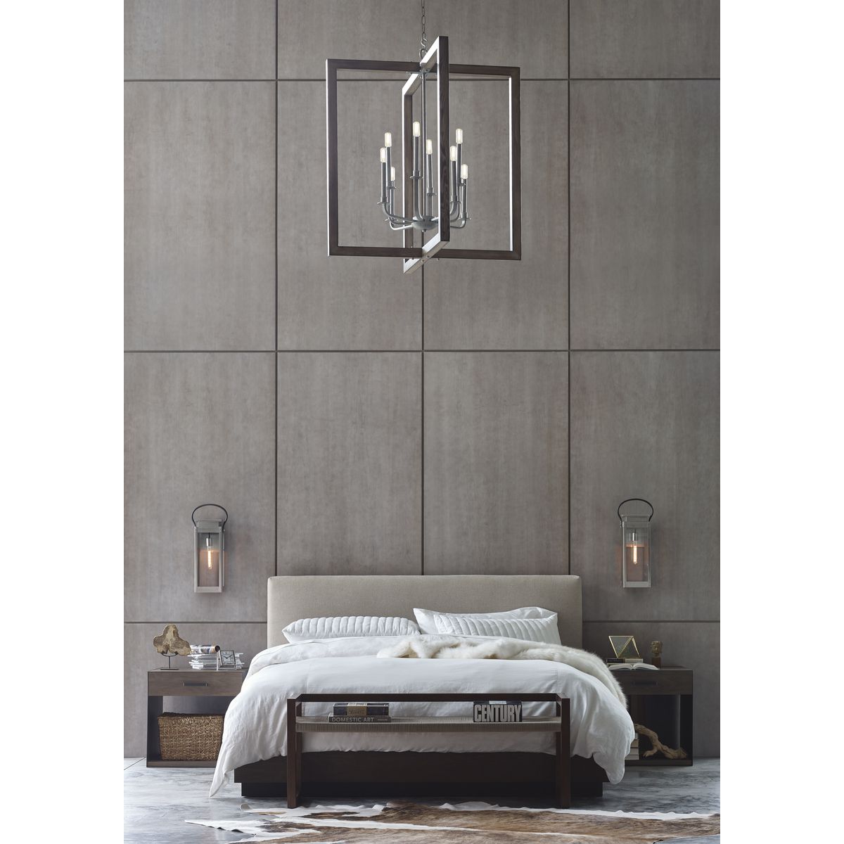 Progress Lighting Turnbury 8-Light Gray Rustic Chandelier