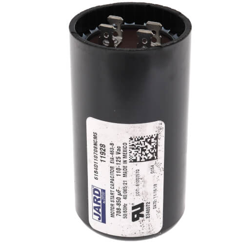 Jard 11928 capacitor - front view (Type: Capacitor; Voltage: 110/125V)