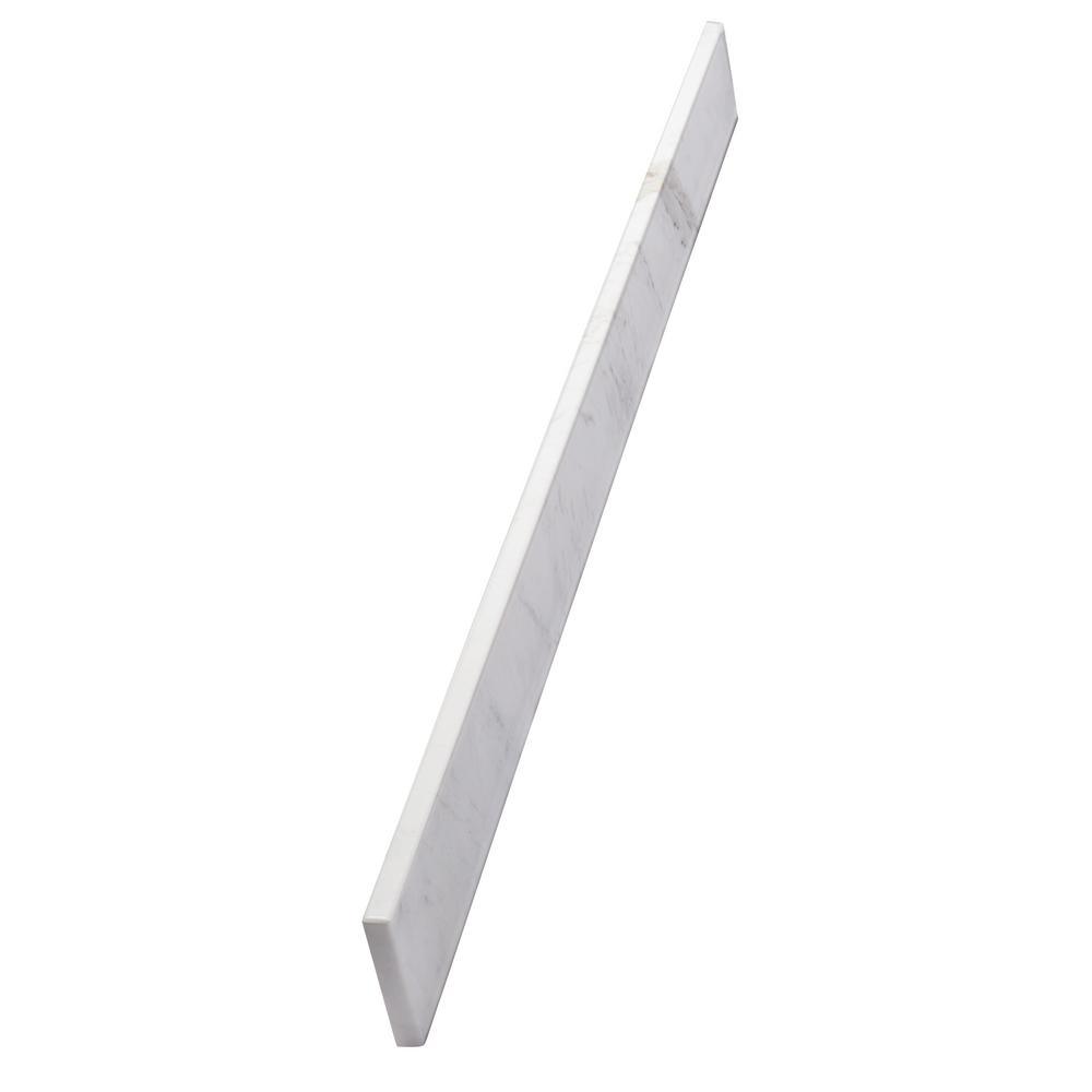 25 in. W Marble Single Sink Vanity Top in Arabescato Venato with White Sink - Super Arbor