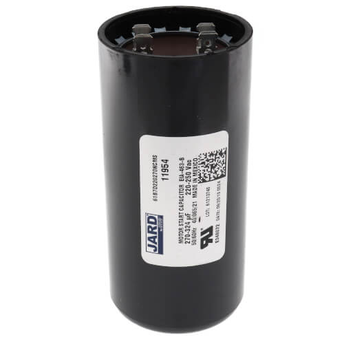 Jard 11954 capacitor - front view (Voltage: 220/250V; MFD: 270-324)
