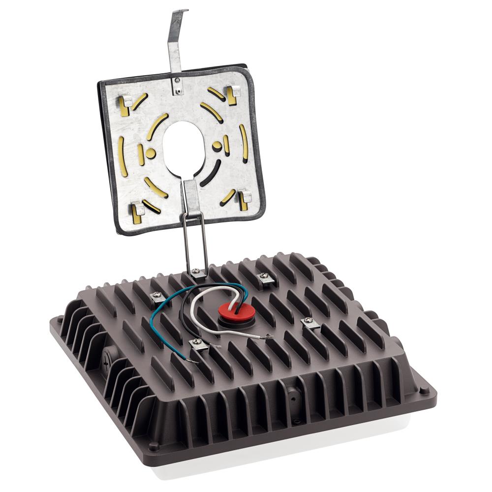 Kichler C-Series 10.25-in W Textured Architectural Bronze Outdoor Flush Mount Light