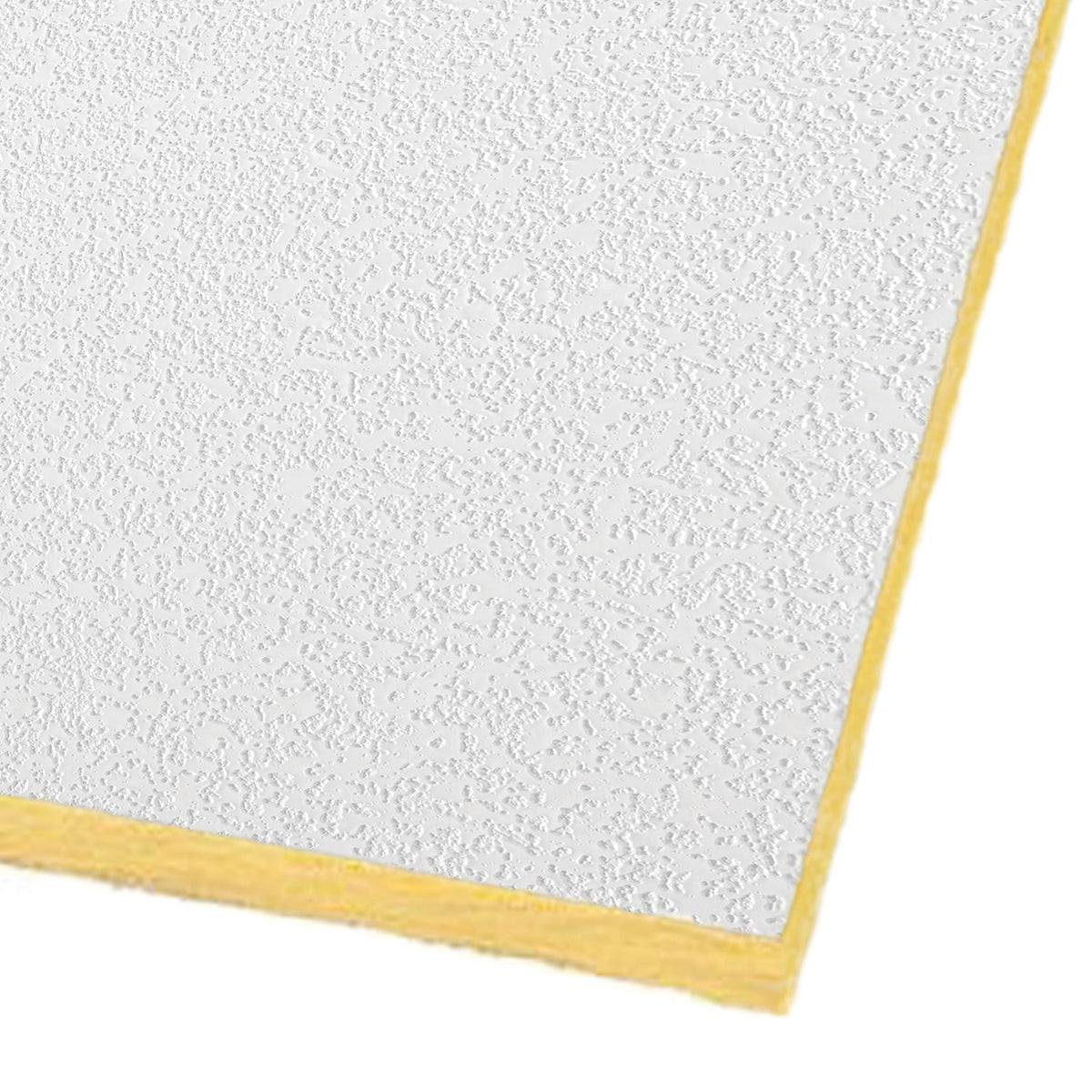 Armstrong Ceilings 48-in x 24-in Random Fissured Fiberglass Contractor Ceiling Tiles, White Textured, 15/16-in Drop Grid, 4-Pack