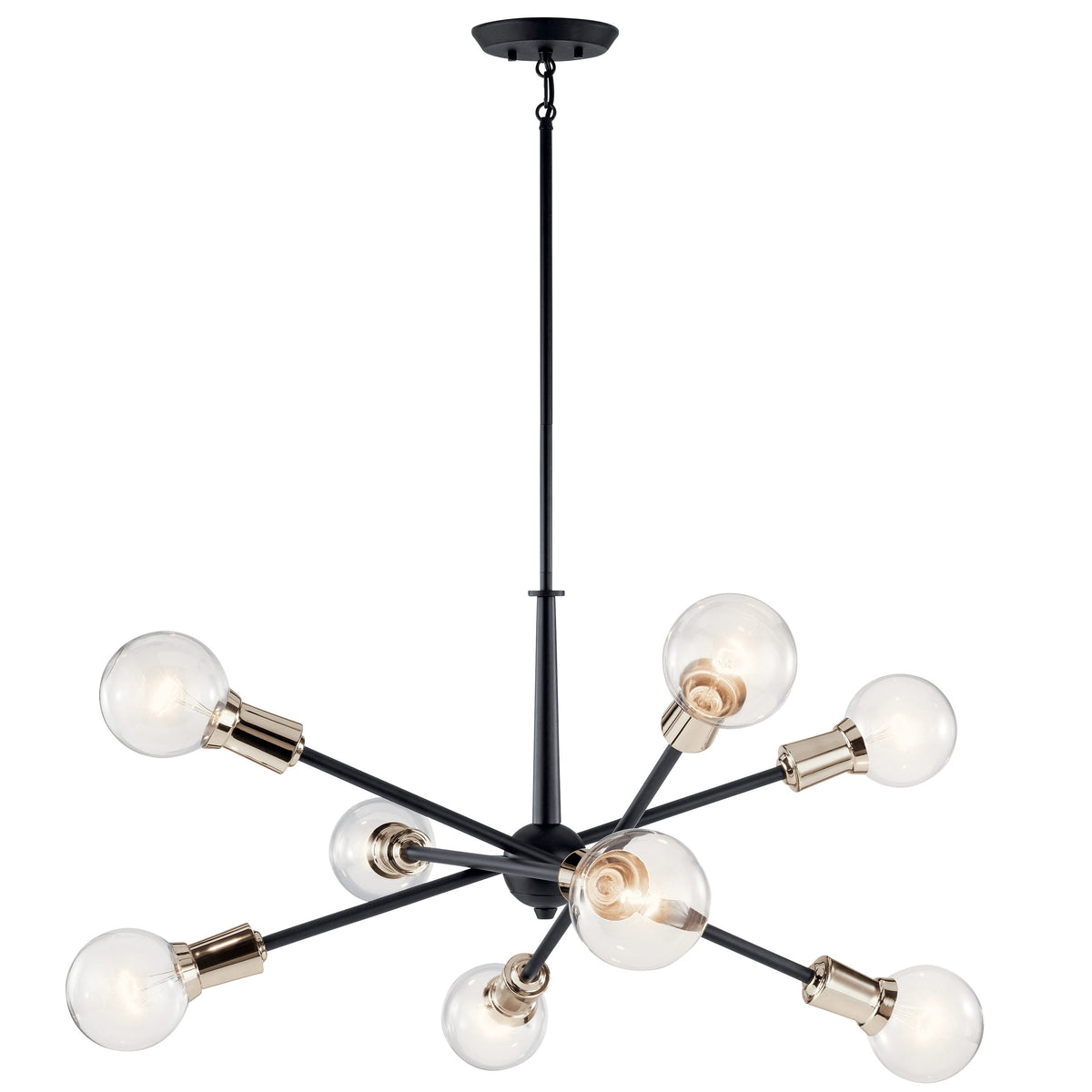 Kichler Armstrong 8-Light Black Mid-century Chandelier