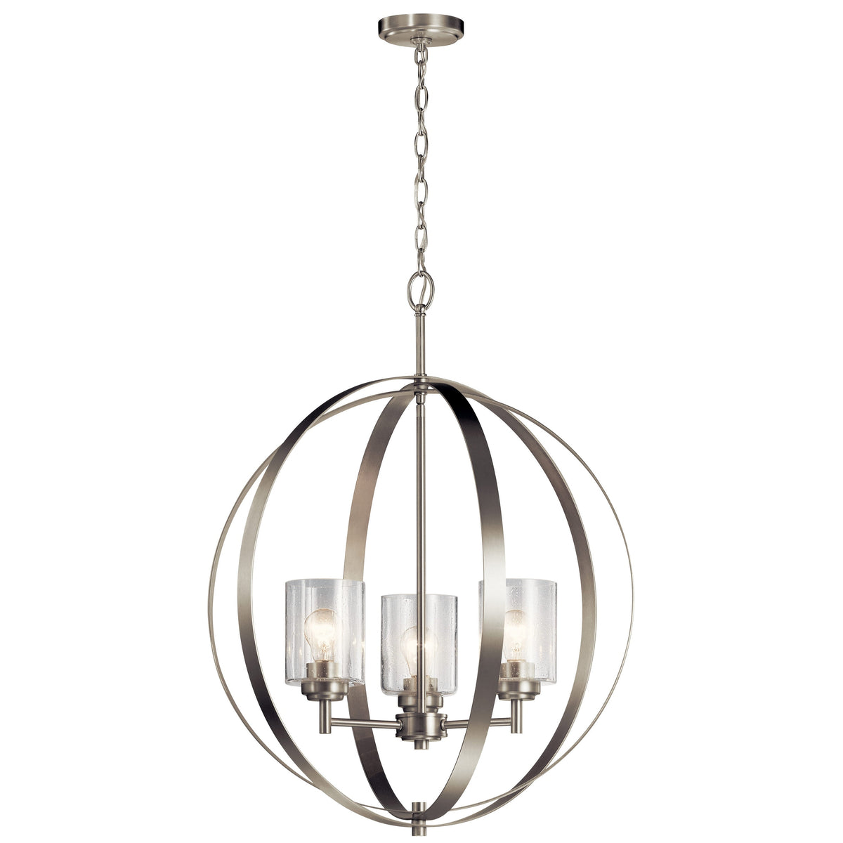 Kichler Winslow 3-Light Brushed Nickel Modern/Contemporary Cage Chandelier