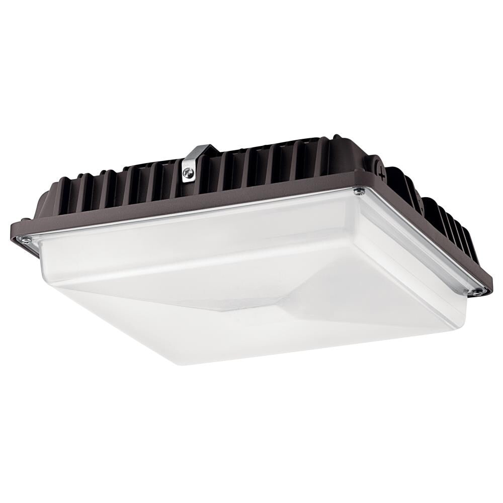 Kichler C-Series 10.25-in W Textured Architectural Bronze Outdoor Flush Mount Light