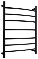 ANZZI Gown 7-Bar Matte Black Plug-In Wall-Mount Towel Warmer, 23.6 in W x 31.5 in H