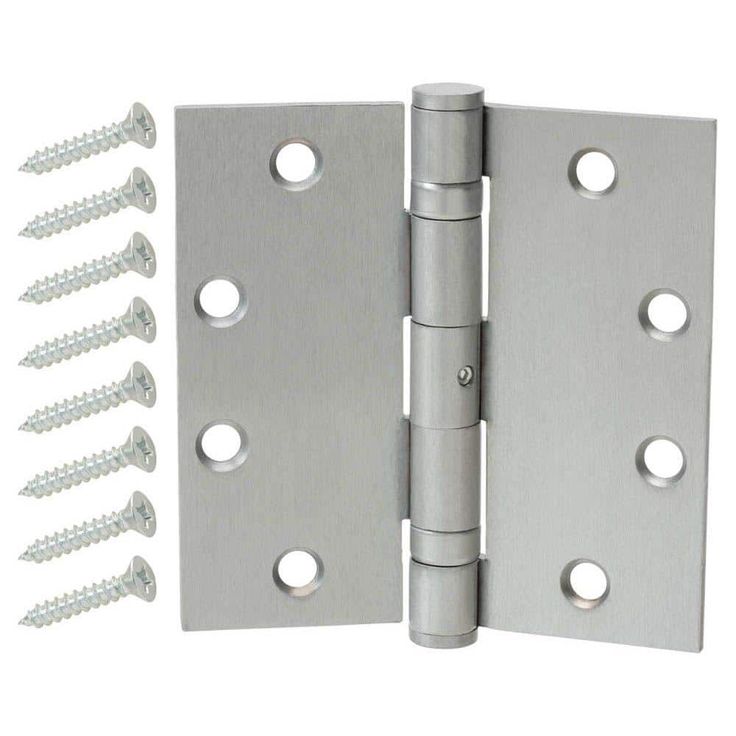4-1/2 in. x 4-1/2 in. Satin Chrome Ball Bearing Door Hinge