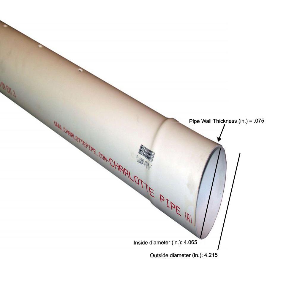 4 in. x 10 ft. PVC 2729 Perforated Pipe - Super Arbor