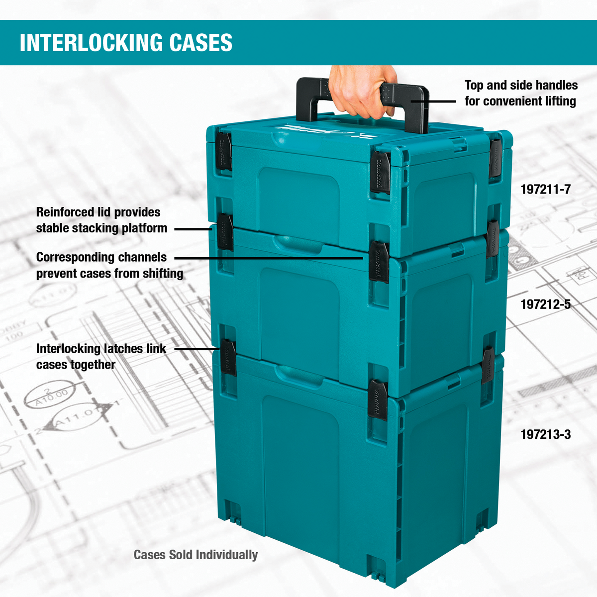 Makita 15.5 in. Medium Interlocking Tool Box (MAKPAC)