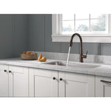 Delta Essa Touch2O Venetian Bronze 1-Handle Deck-Mount Pull-Down Touch Kitchen Faucet (Deck Plate Included)