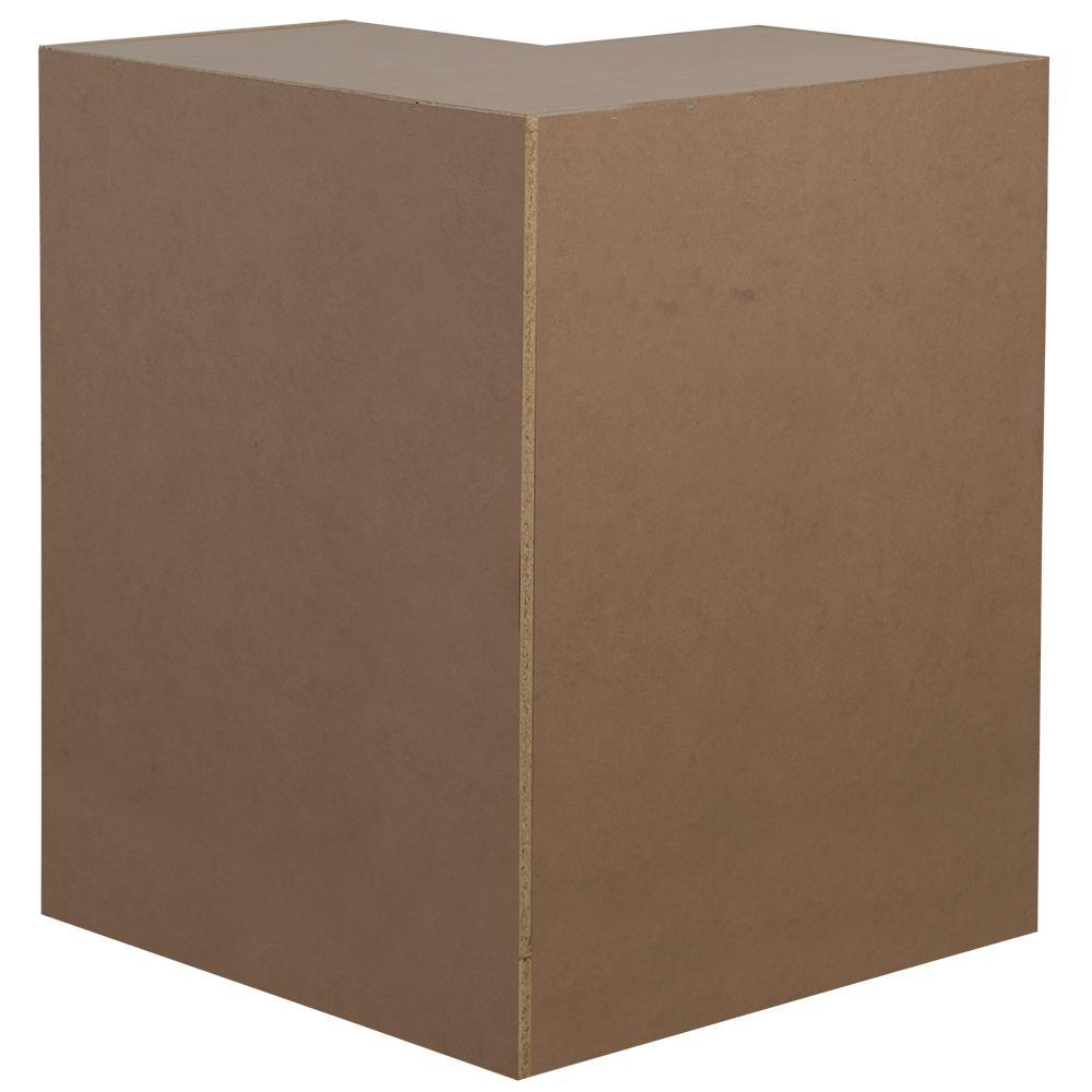 Easthaven Shaker Assembled 27.7 in. x 34.5 in. x 27.7 in. Frameless Lazy Susan Corner Base Cabinet in Unfinished Beech - Super Arbor