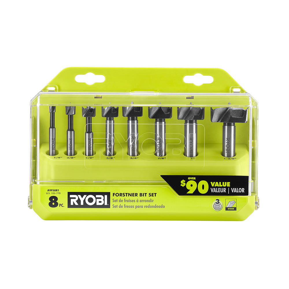 RYOBI Forstner Bit Set (8-Piece)