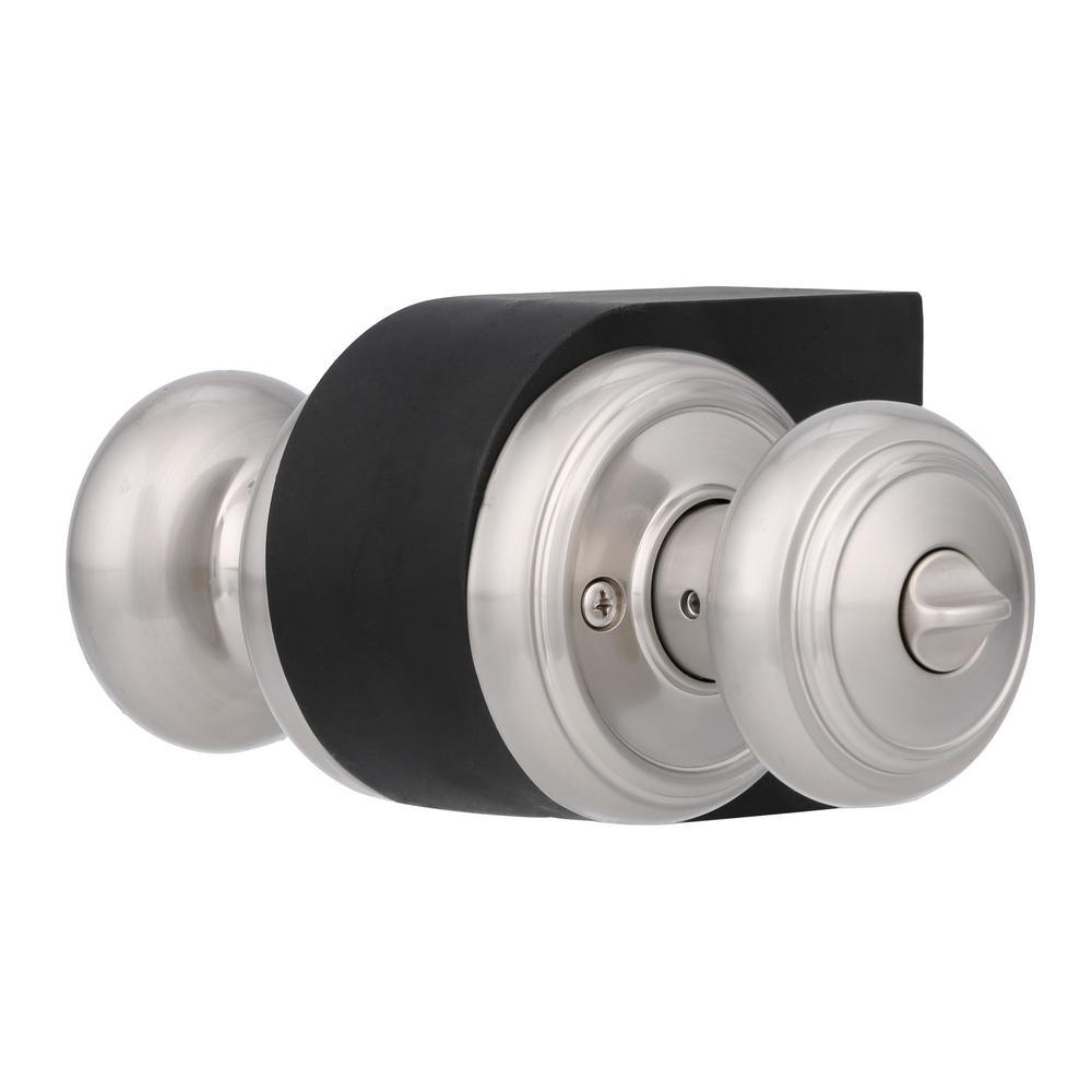 Prestige Alcott Satin Nickel Bed/Bath Door Knob (4-Pack) - Super Arbor