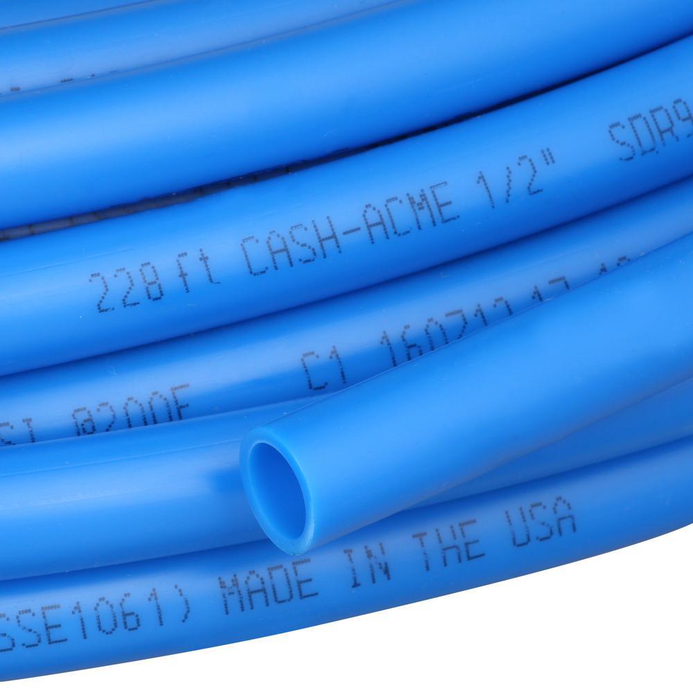 1/2 in. x 100 ft. Coil Blue PEx Pipe and 10-Pack 1/2 in. Talon Clamps - Super Arbor