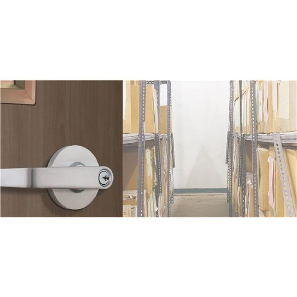 Commercial 2-3/4 in. Satin Chrome Heavy Duty Storeroom Door Lever - Super Arbor