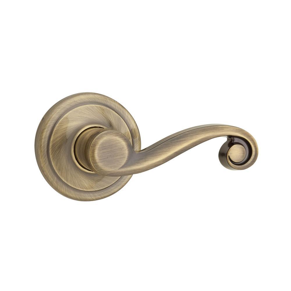 Lido Satin Nickel Passage Hall/Closet Door Lever Featuring Microban Antimicrobial Technology - Super Arbor