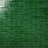 Wabi Sabi Emerald Green 1.5x9 Crackled Glossy Ceramic Tile by Lux Tile