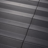 Kinzie Concave Charcoal Black 4x16 3D Matte Ceramic Tile