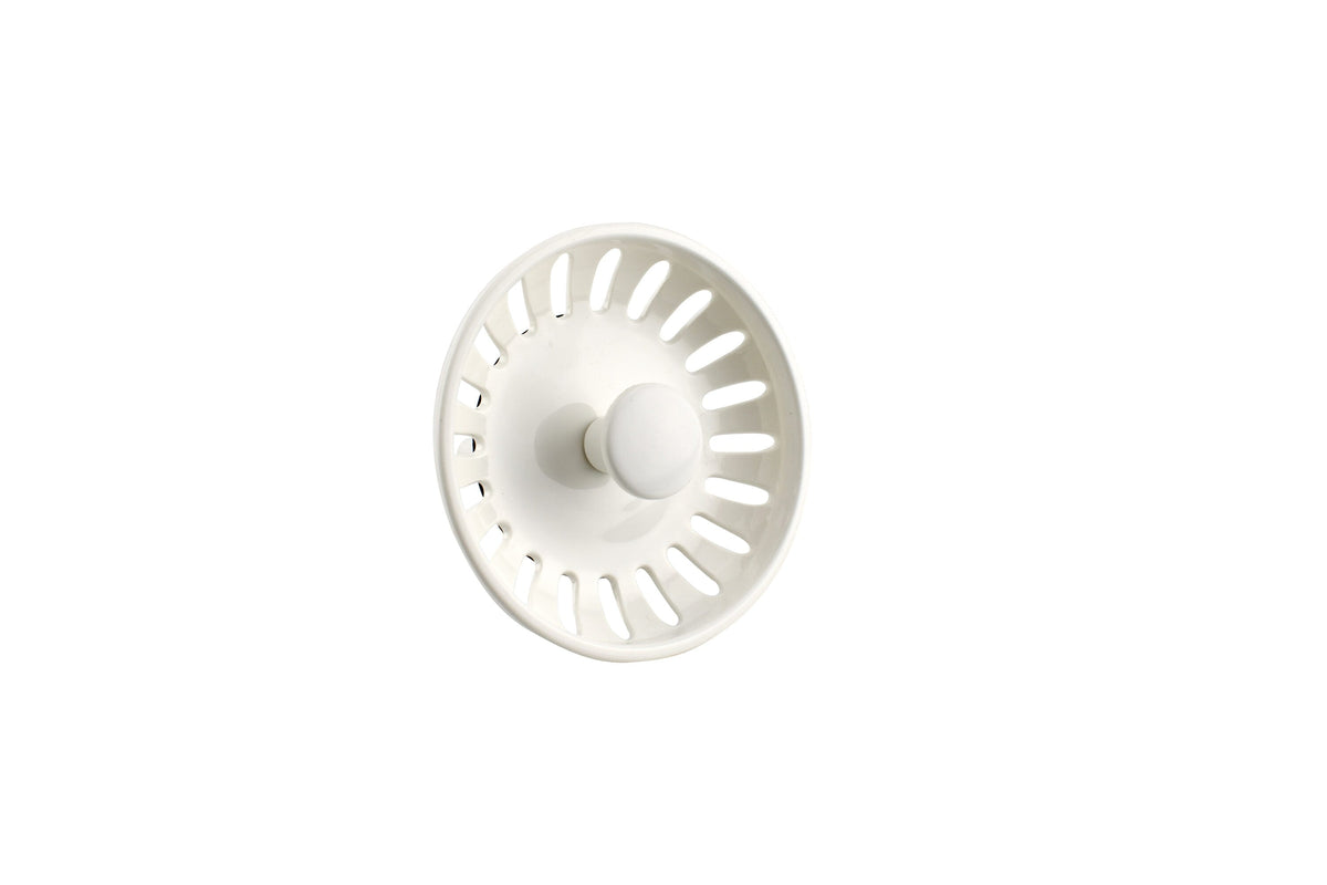 Keeney 3.5-in White Plastic Rust-Resistant Kitchen Sink Strainer Basket, 4.5-in Diameter (Model K1442WH)