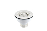 Keeney 3.5-in White Plastic Rust-Resistant Kitchen Sink Strainer Basket, 4.5-in Diameter (Model K1442WH)