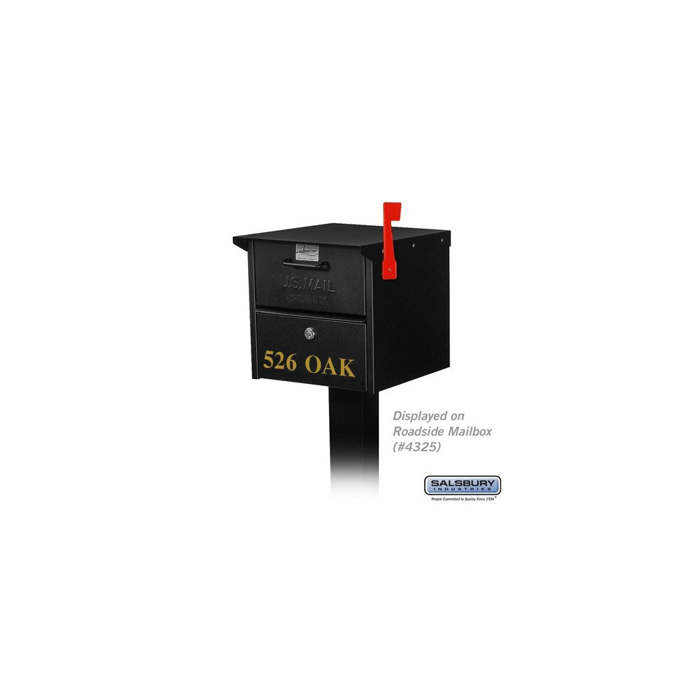 Custom Gold Vinyl Numbers and Letters - Horizontal - 2 Inches High