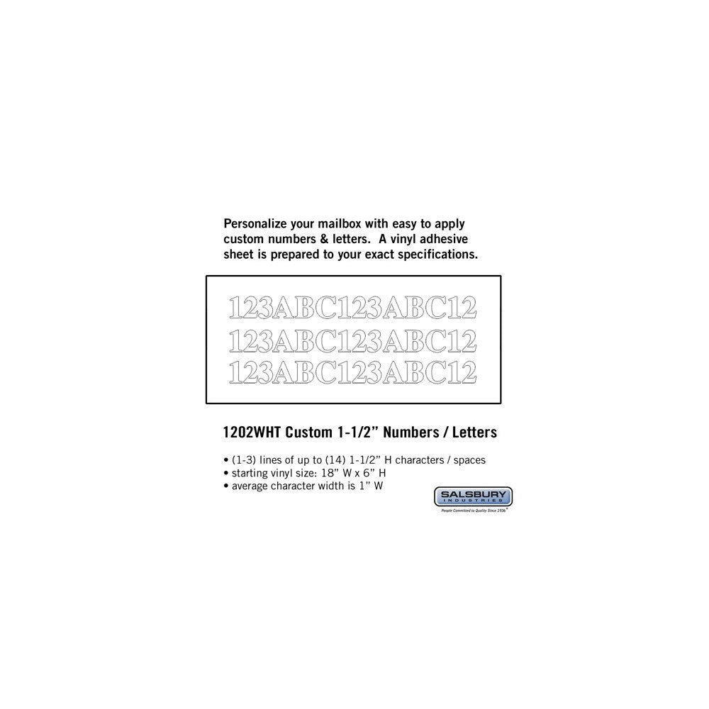Custom Reflective Vinyl Numbers and Letters - 1.5 Inches High
