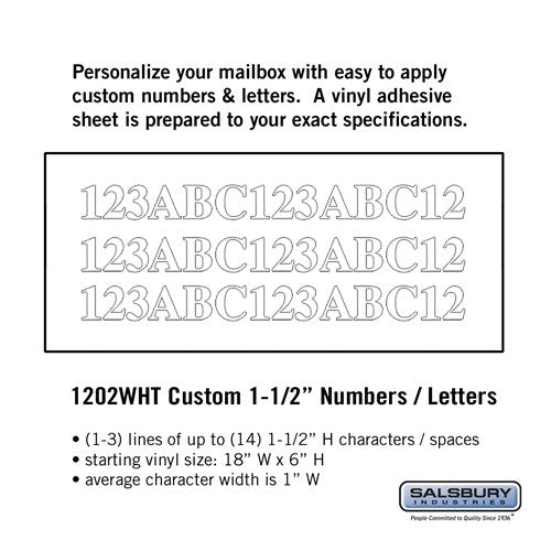 Custom Reflective Vinyl Numbers and Letters - 1.5 Inches High