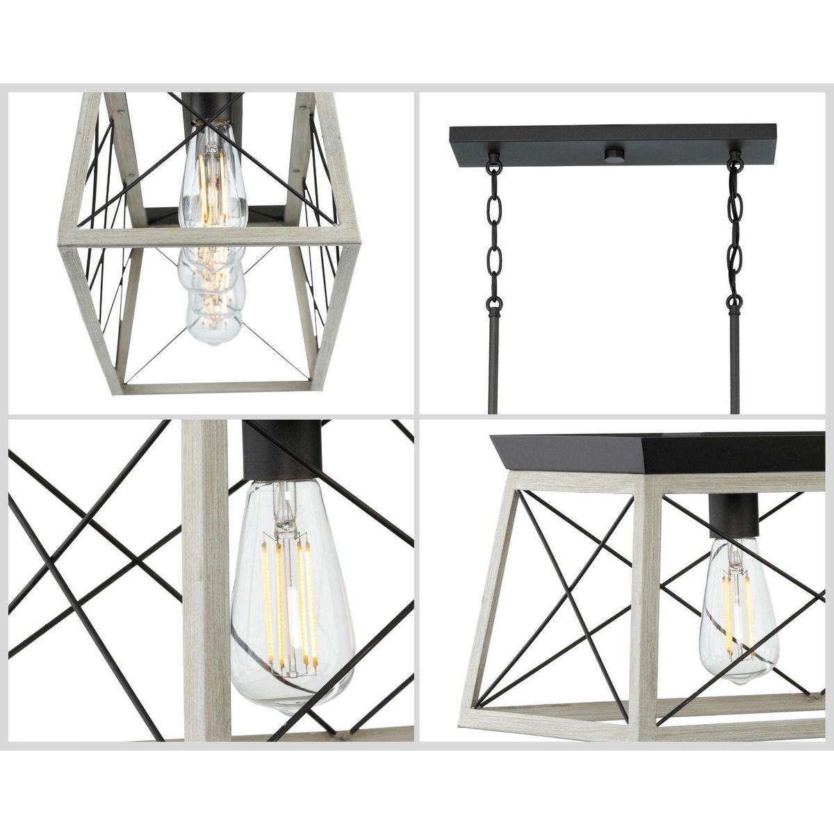 Progress Lighting Briarwood 5-Light Gray Farmhouse Chandelier