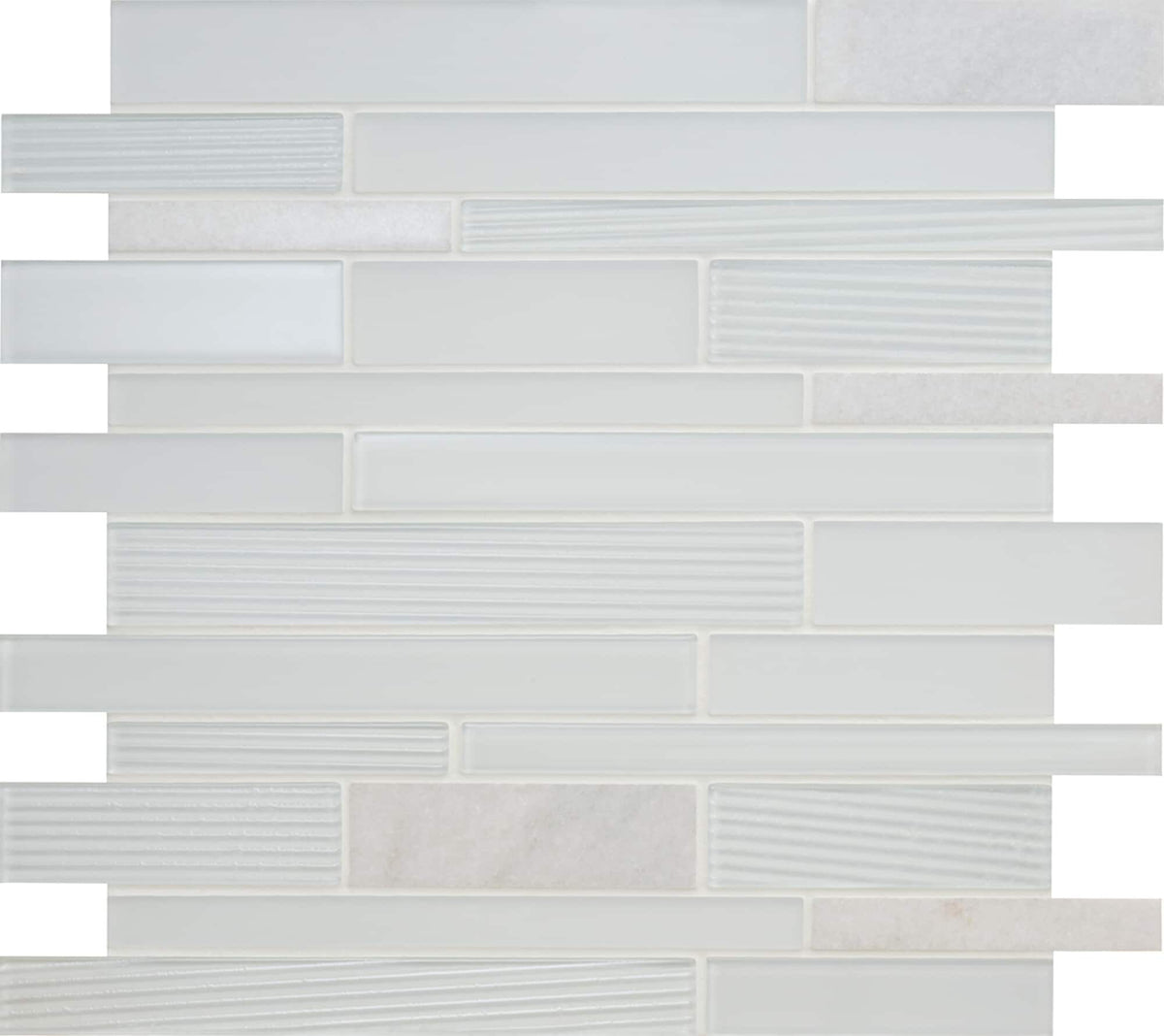 Daltile Serentina Bliss 12-in x 12-in Multi-finish Glass Patterned Multi-shaped Mosaic Wall Tile product image