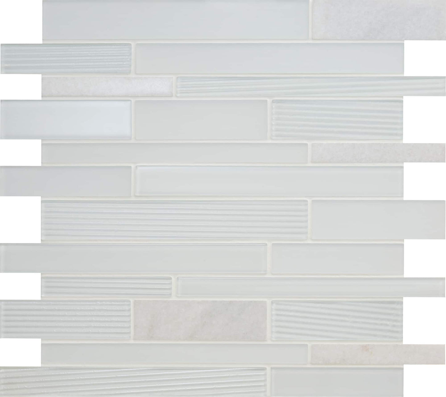 Daltile Serentina Bliss 12-in x 12-in Multi-finish Glass Patterned Multi-shaped Mosaic Wall Tile product image