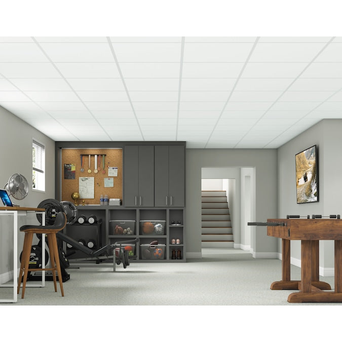 Armstrong Ceilings 2-ft x 2-ft Easy Elegance White PVC Drop Ceiling Tile (1-Pack, 4-sq ft / Case)