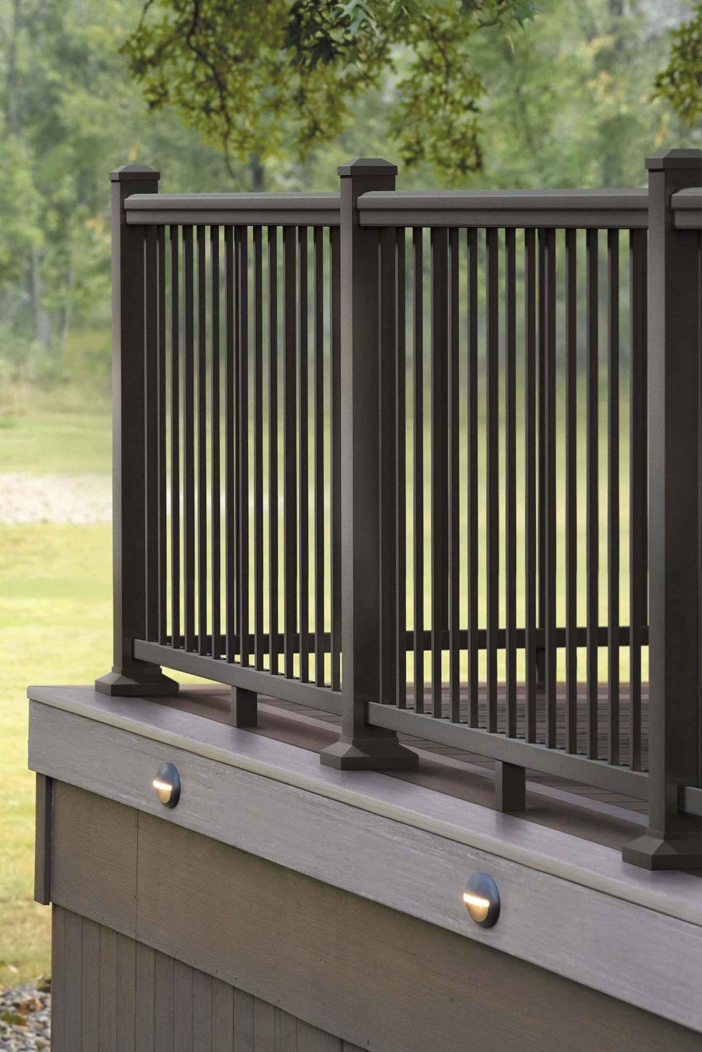 TimberTech Impression Rail Express 3-in x 3-in x 4-ft Black Aluminum Deck Post Sleeve
